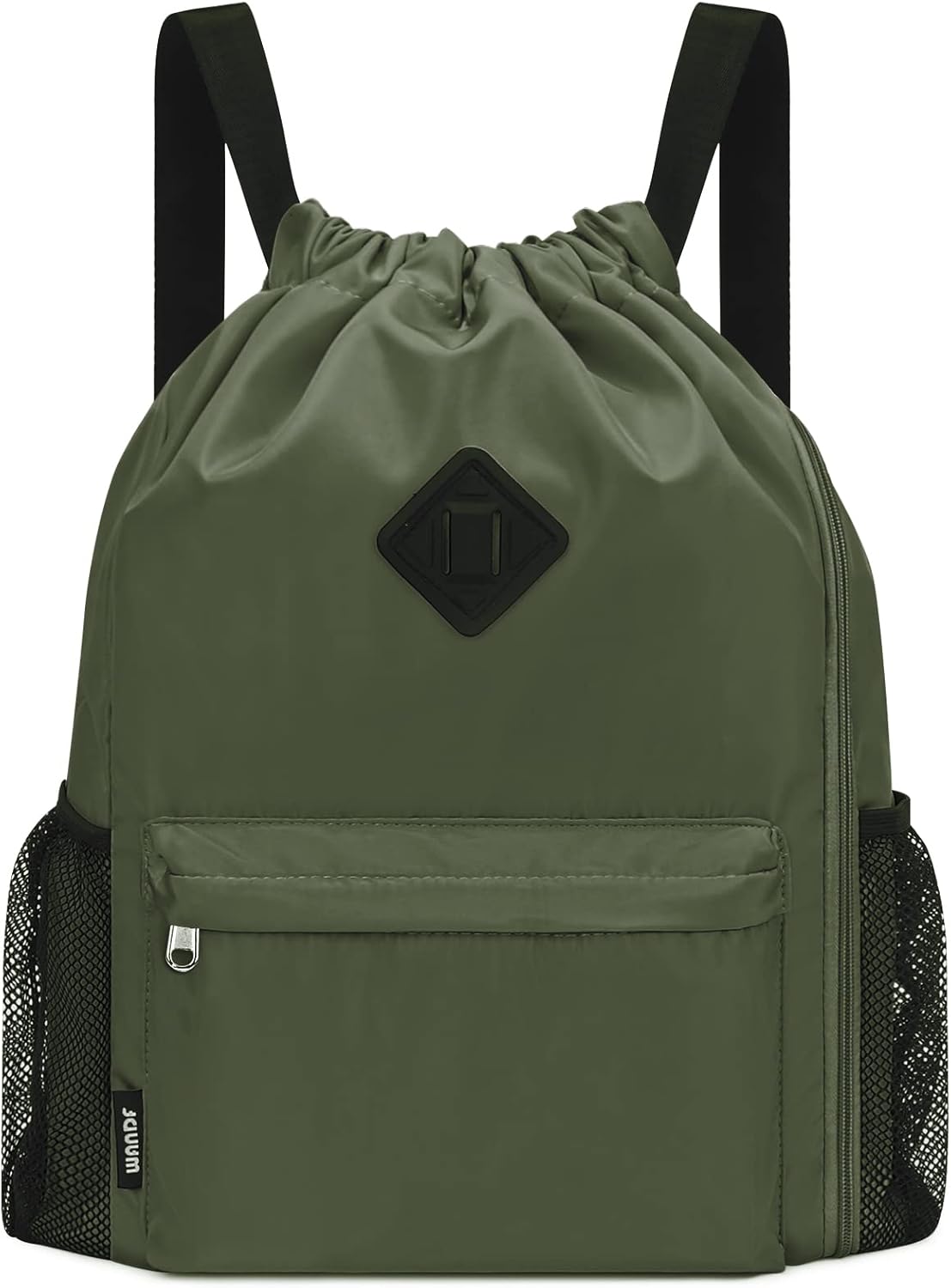WANDF Drawstring Backpack Sports Gym Bag with Shoes Compartment, Water-Resistant String Backpack Cinch for Women Men (Large,Mint green) - Image 10