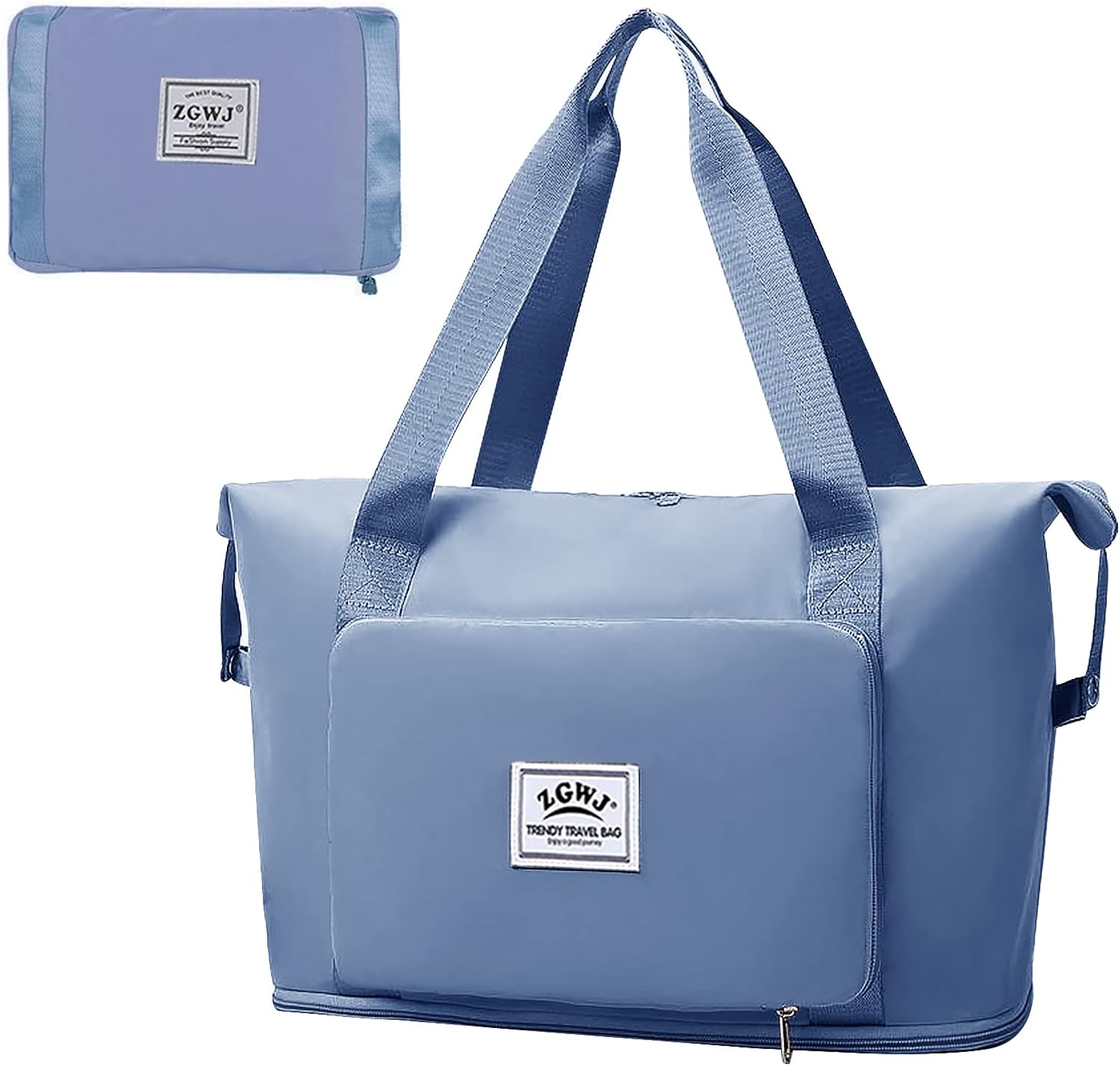 ZGWJ Travel Duffed Tote Bag, Waterproof Fold-able and Expandable Weekender Bag for Swim Sports Gym Bag - Image 10